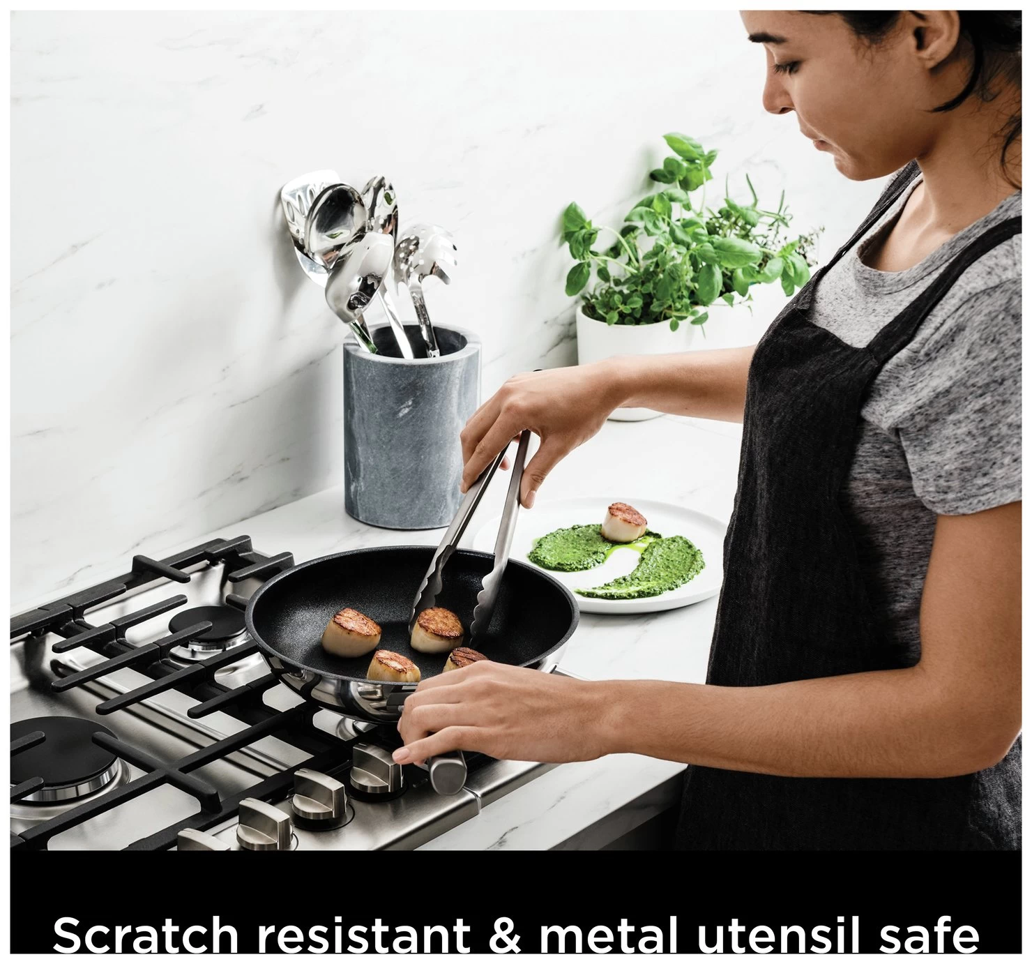 Ninja Zerostick Stainless Steel 5 Piece Non Stick Pan Set - Image 5