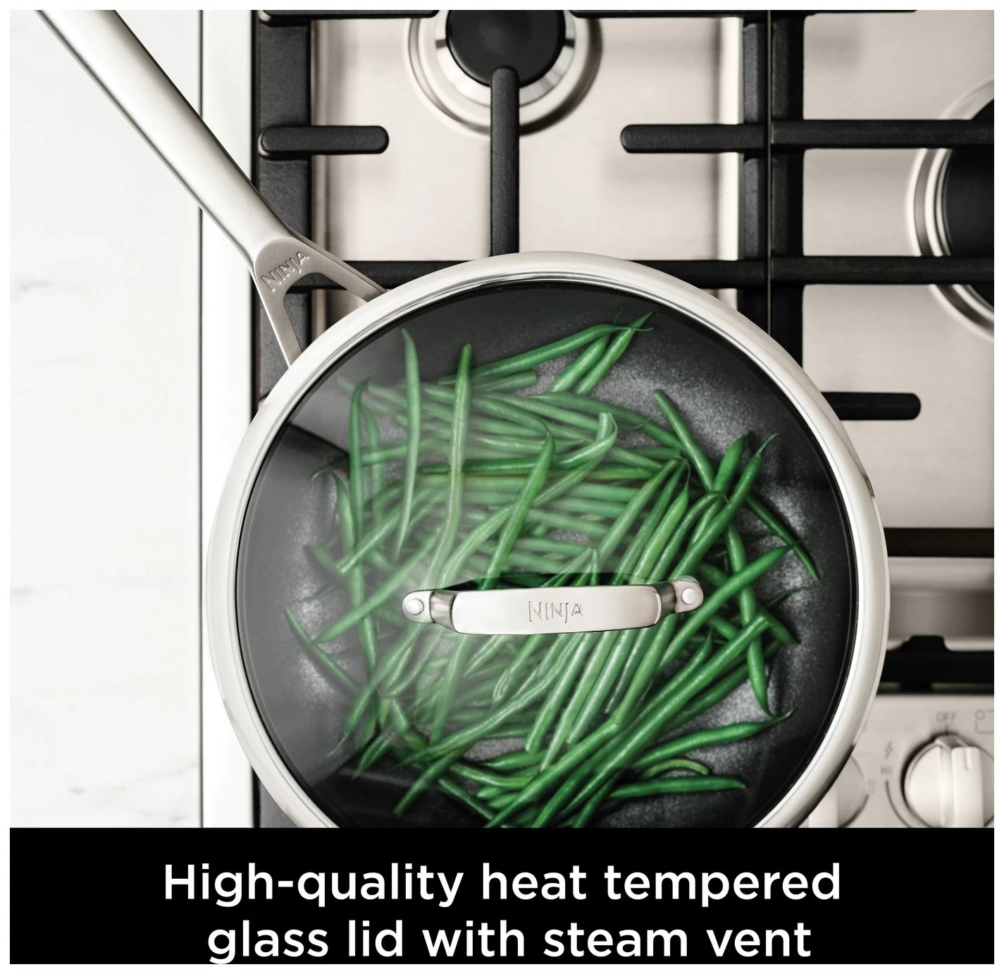 Ninja Zerostick Stainless Steel 5 Piece Non Stick Pan Set - Image 7