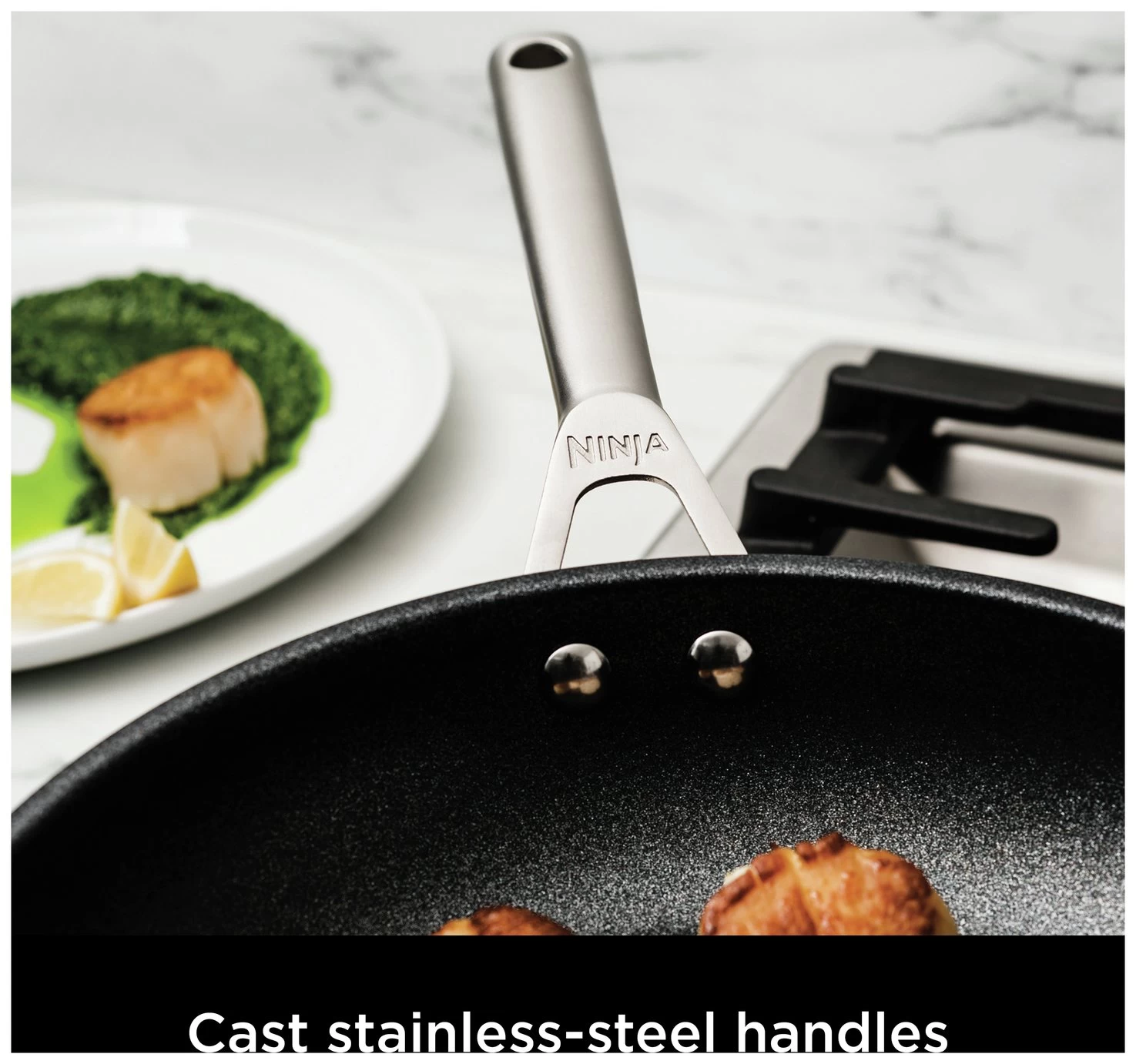 Ninja Zerostick Stainless Steel 5 Piece Non Stick Pan Set - Image 9