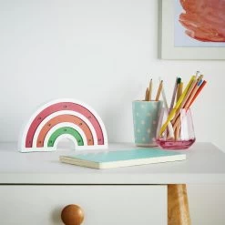Glow Kids Wooden Rainbow Table Light - Multicoloured