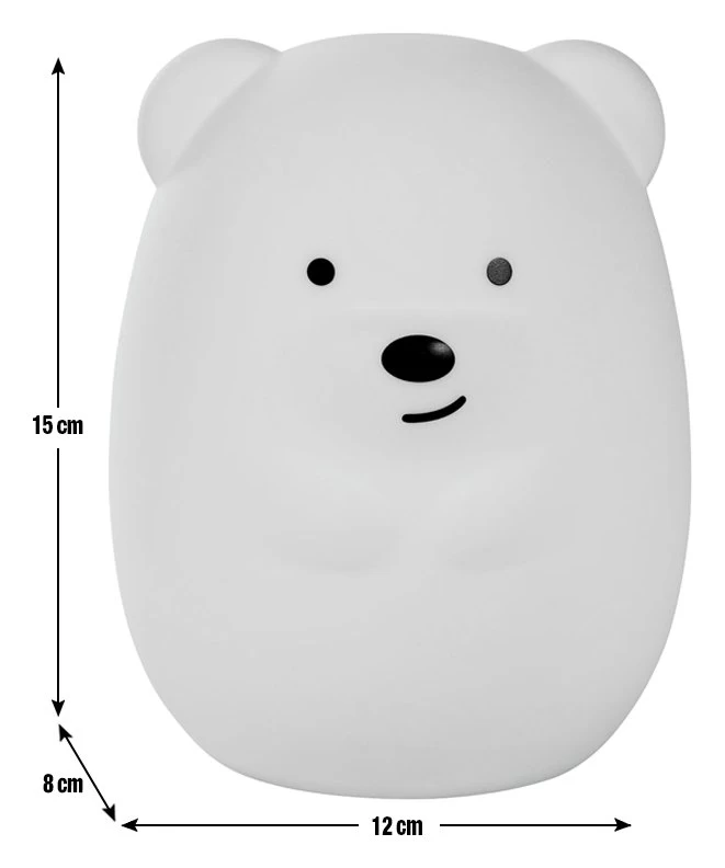 Glow Kids Bear Silicone Night Table Light - Multicoloured - Image 3