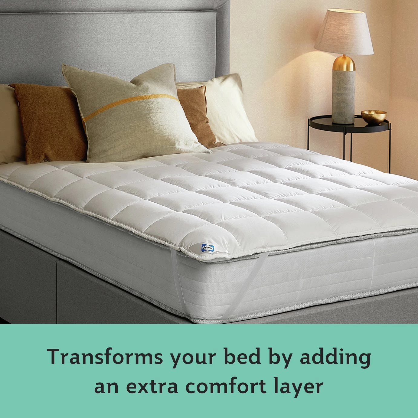 Sealy Anti Allergy Hollowfibre Mattress Topper - Double - Image 2