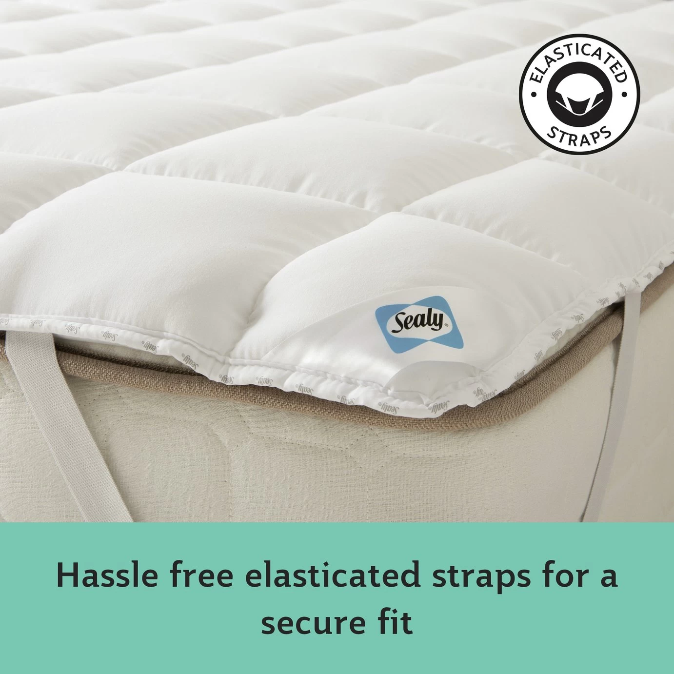 Sealy Anti Allergy Hollowfibre Mattress Topper - Double - Image 5