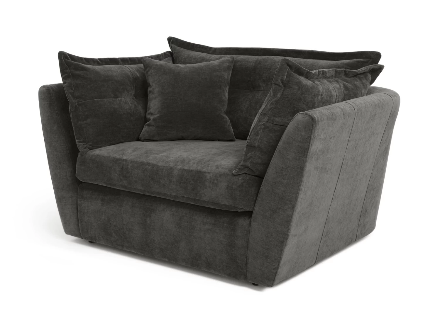 Habitat Jacques Velvet Cuddle Chair - Grey - Image 5