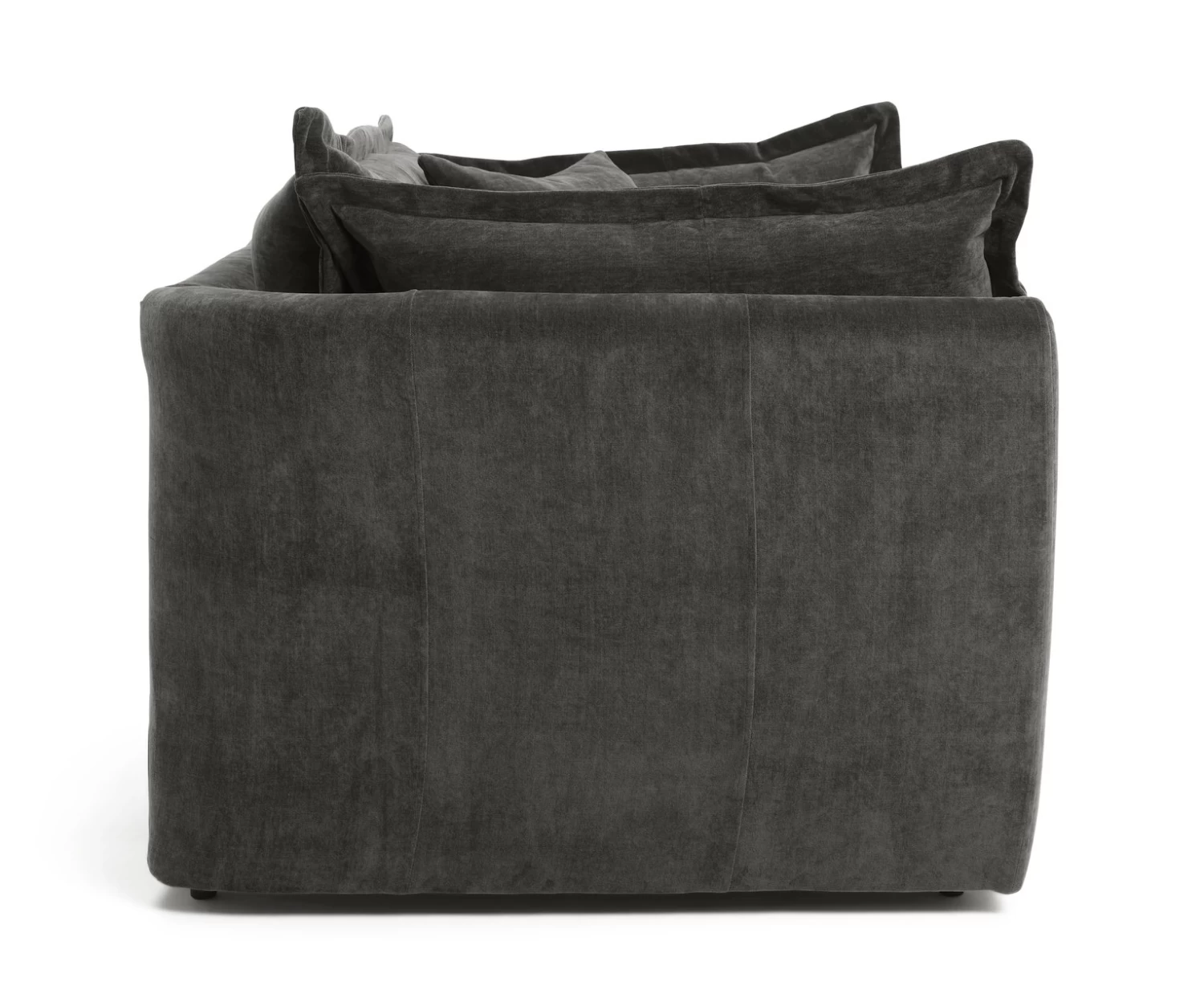 Habitat Jacques Velvet Cuddle Chair - Grey - Image 7