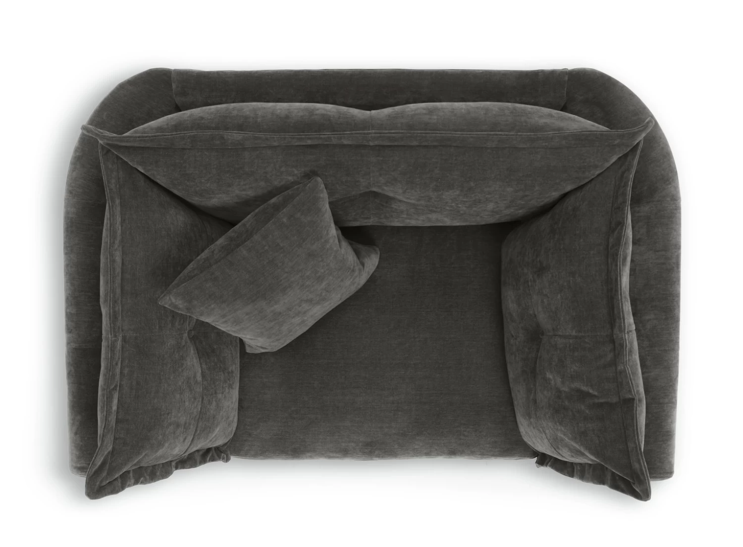 Habitat Jacques Velvet Cuddle Chair - Grey - Image 8