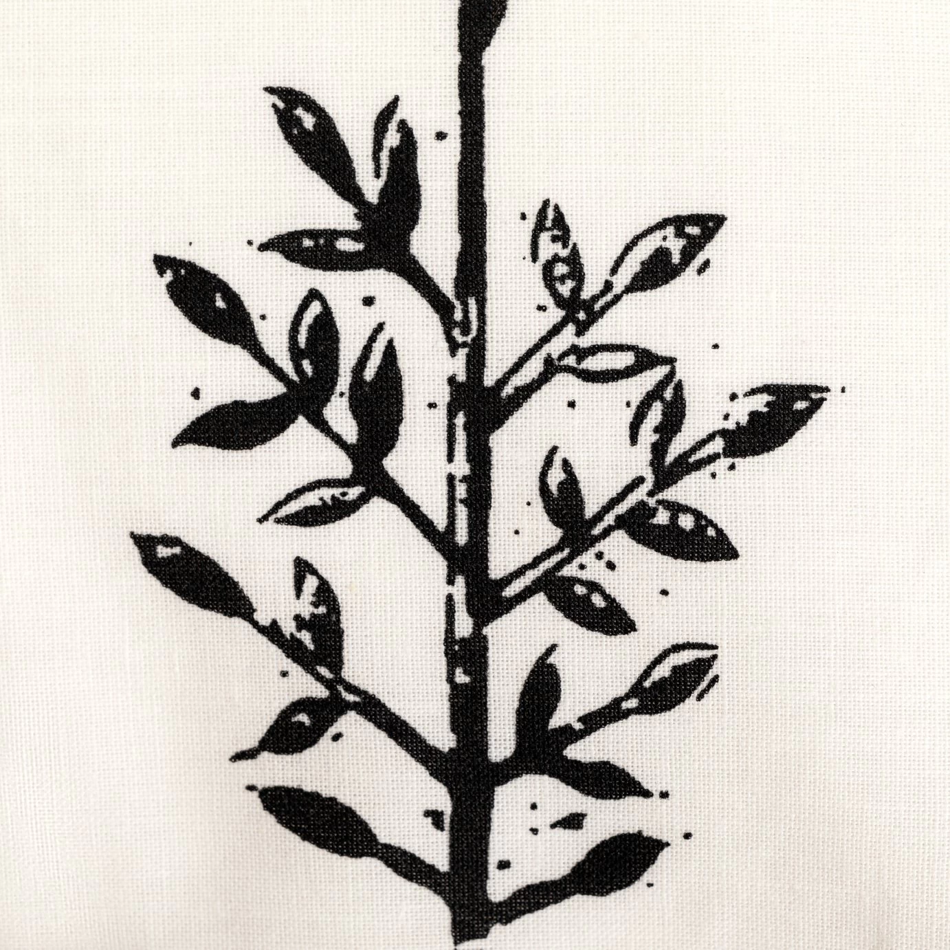 Habitat Woodblock Leaf White Bedding Set - Single - Image 2