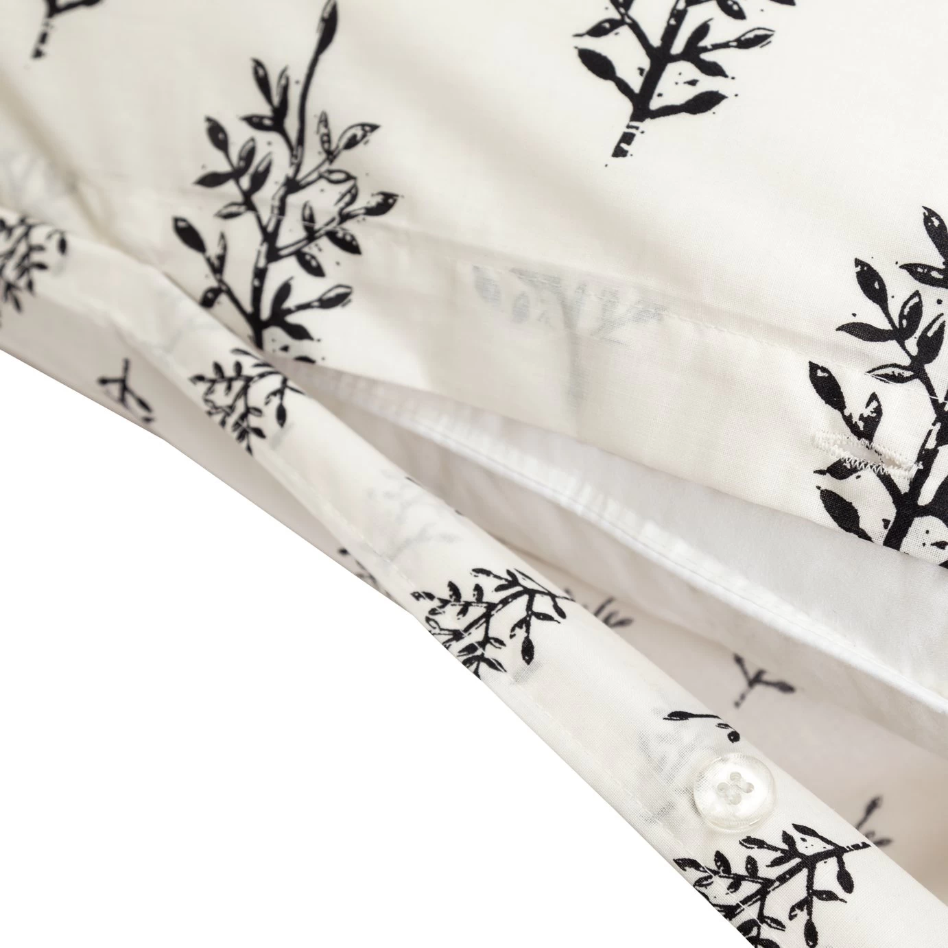 Habitat Woodblock Leaf White Bedding Set - Single - Image 5