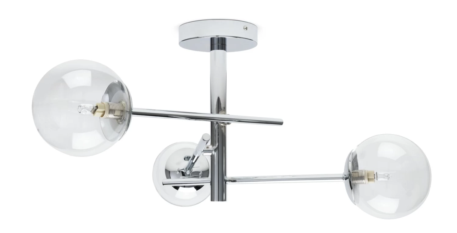 Habitat Sputnik Metal Bathroom Flush Ceiling Light - Chrome - Image 2