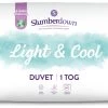 Slumberdown Light & Cool 1 Tog Duvet - Single