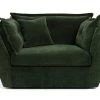 Habitat Jacques Velvet Cuddle Chair - Moss Green