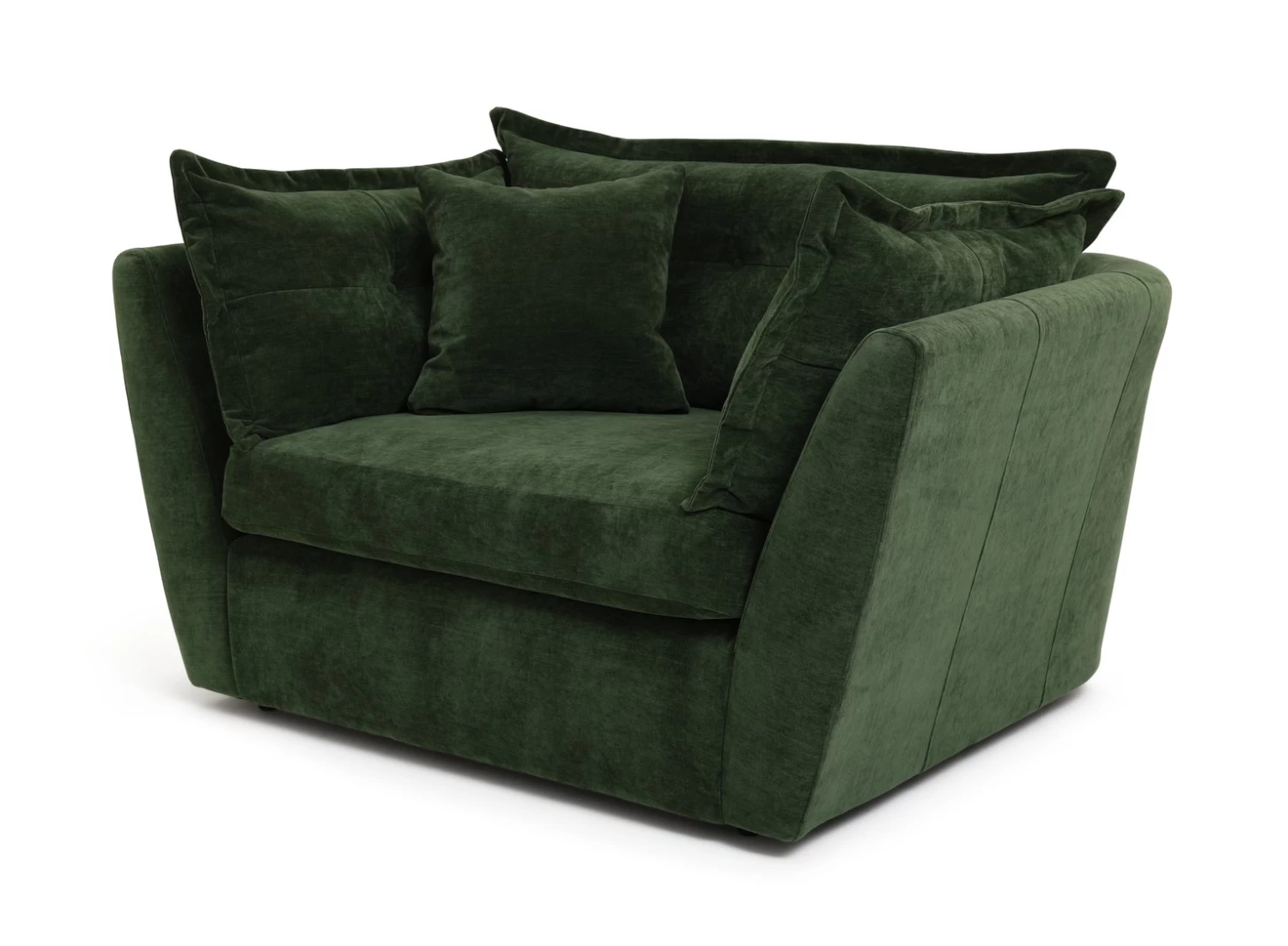 Habitat Jacques Velvet Cuddle Chair - Moss Green - Image 5