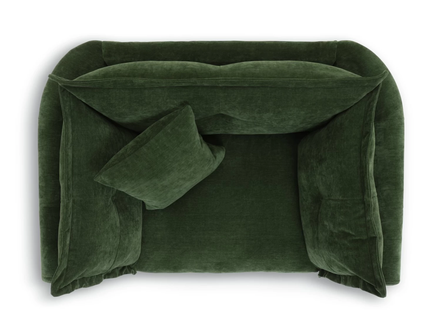 Habitat Jacques Velvet Cuddle Chair - Moss Green - Image 8