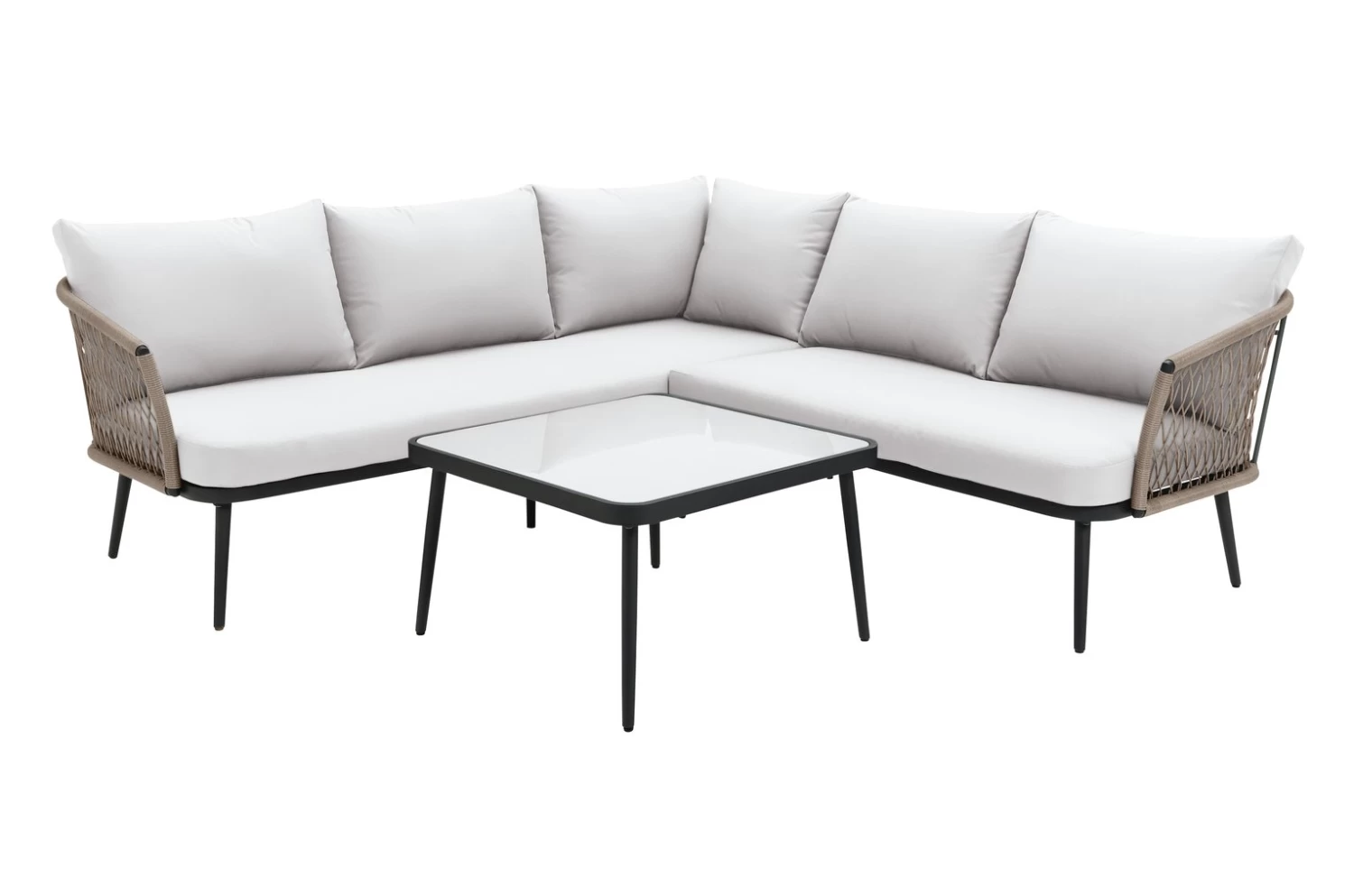 Habitat Somerset 5 Seater Metal Garden Corner Sofa Set