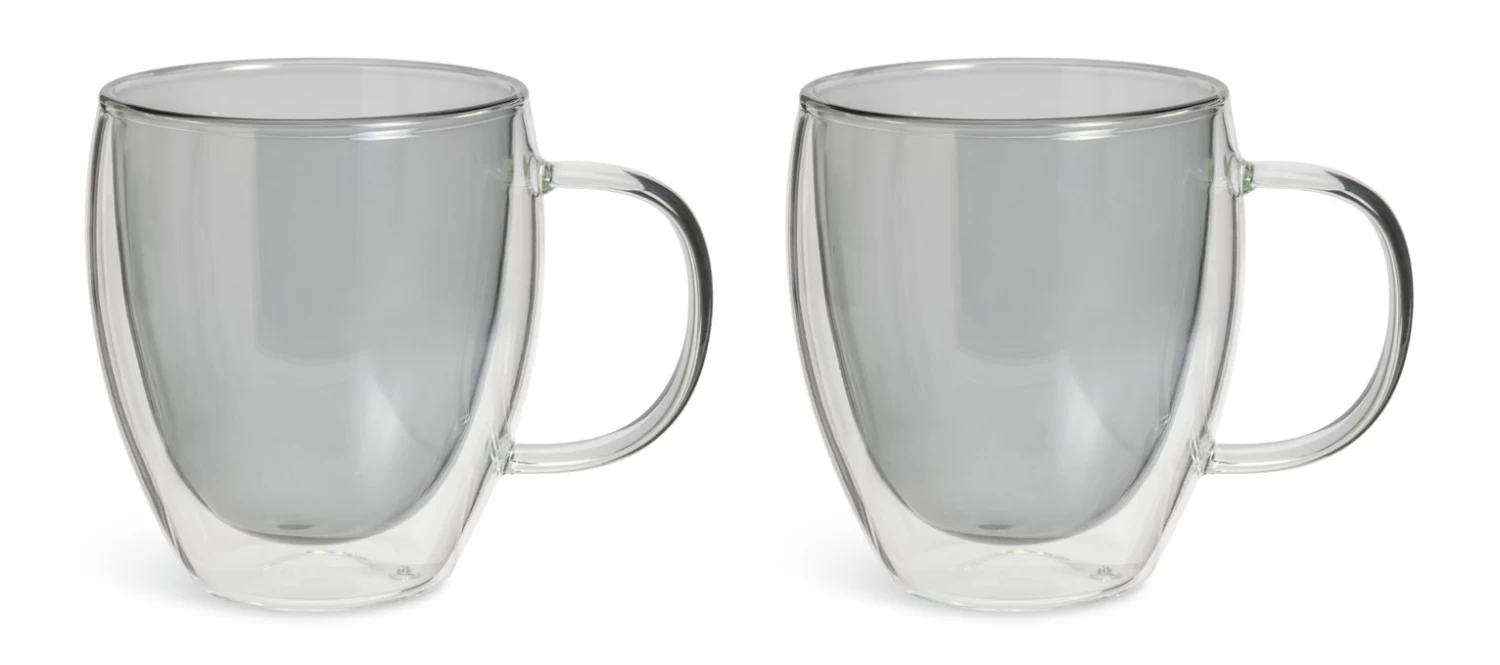 Habitat Double Walled Set Of 2 Coffee Cup - Grey