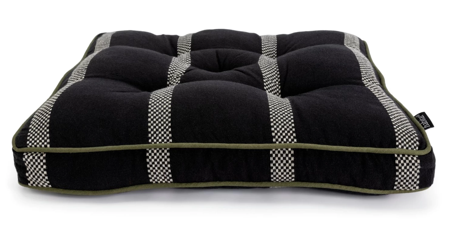 Habitat Woven Stripe Pack Of 2 Seat Cushion - Black - Image 4