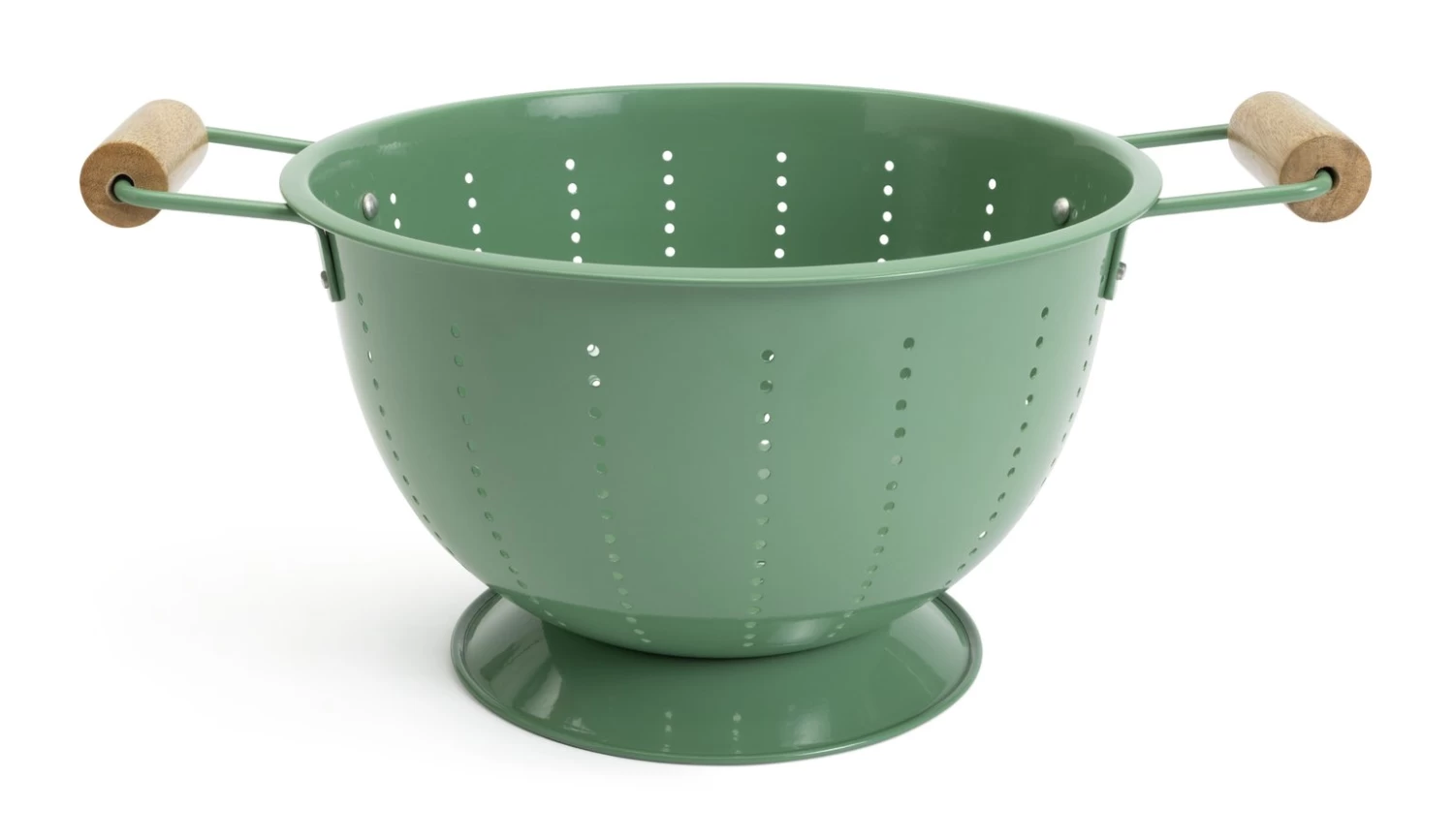 Habitat Enamel And Wood Colander