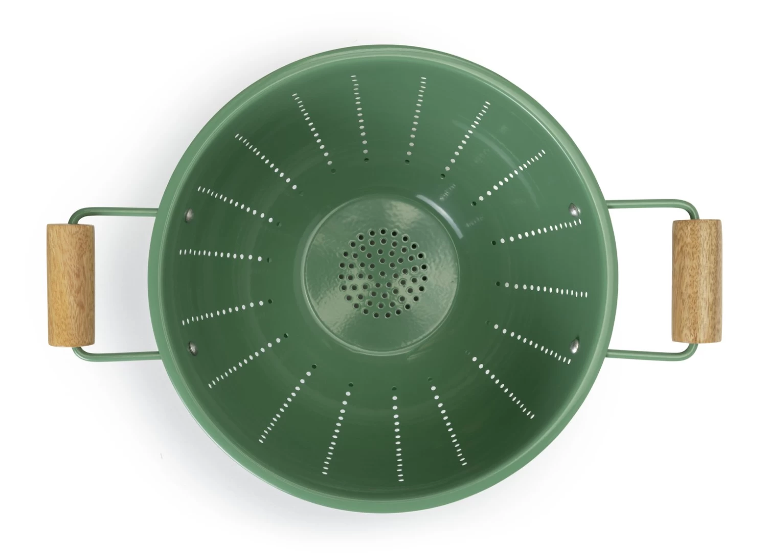 Habitat Enamel And Wood Colander - Image 3