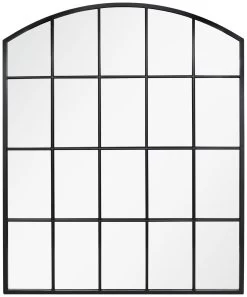 Aston & Wold Industrial Arch Shaped Garden Mirror - Black