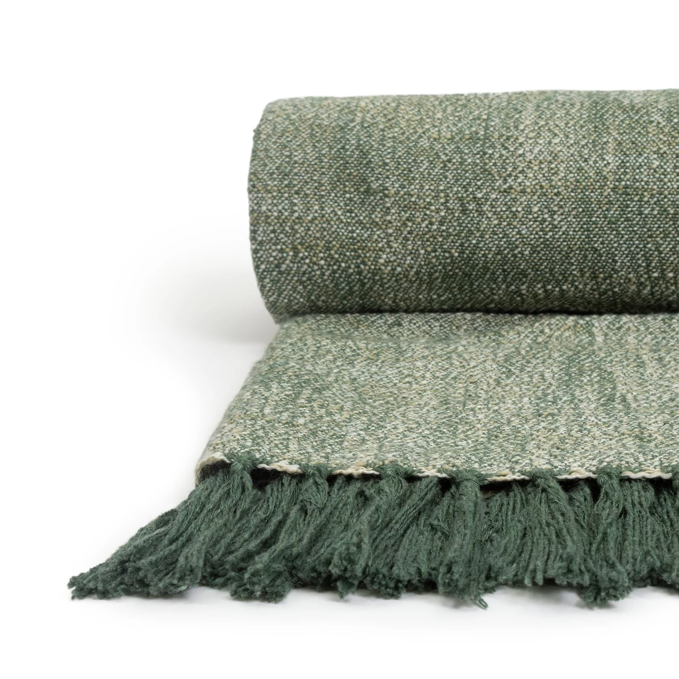 Habitat Recycled Throw - Green - 125x150cm - Image 3