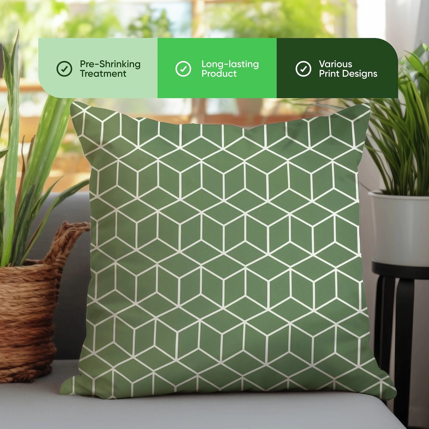 Streetwize Outdoor Cushion Green - Pack Of 4 - Image 3