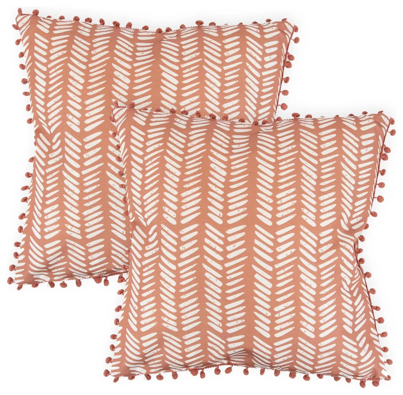 Streetwize Terracotta Fern Outdoor Cushion - Pack Of 4 - Image 4