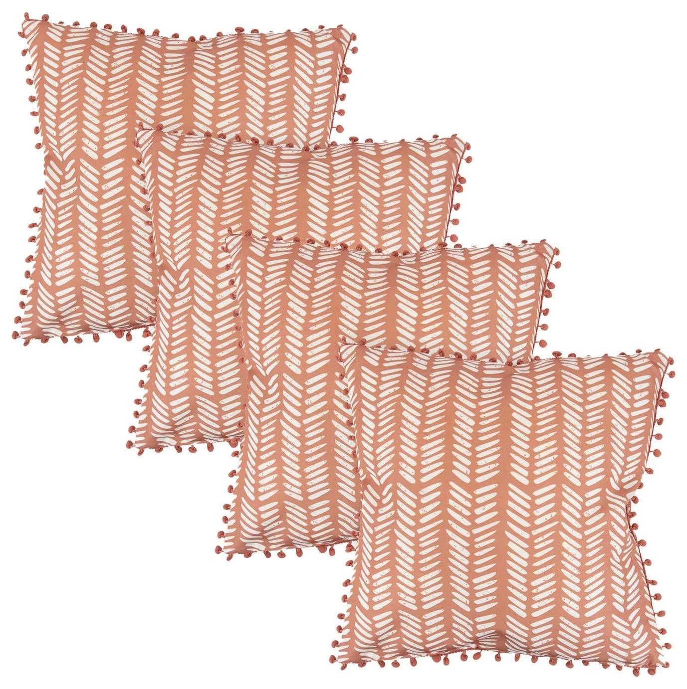 Streetwize Terracotta Fern Outdoor Cushion - Pack Of 4 - Image 5