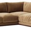 Swoon Denver Velvet Right Hand Corner Sofa - Biscuit
