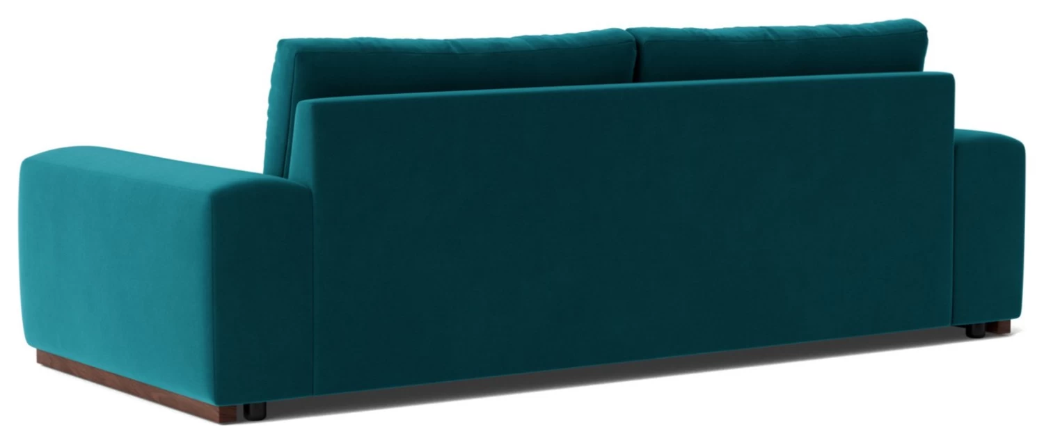Swoon Denver Velvet 3 Seater Sofa- Kingfisher Blue - Image 6