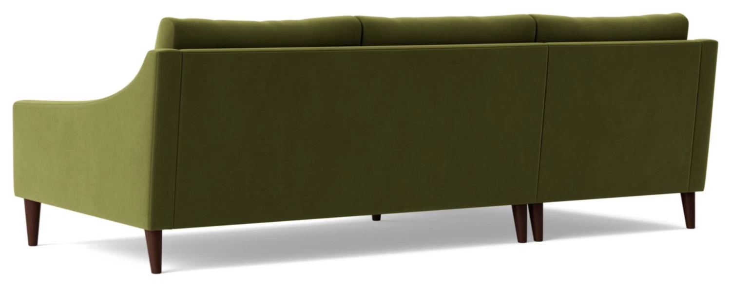 Swoon Turin Velvet Left Hand Corner Sofa - Fern Green - Image 8