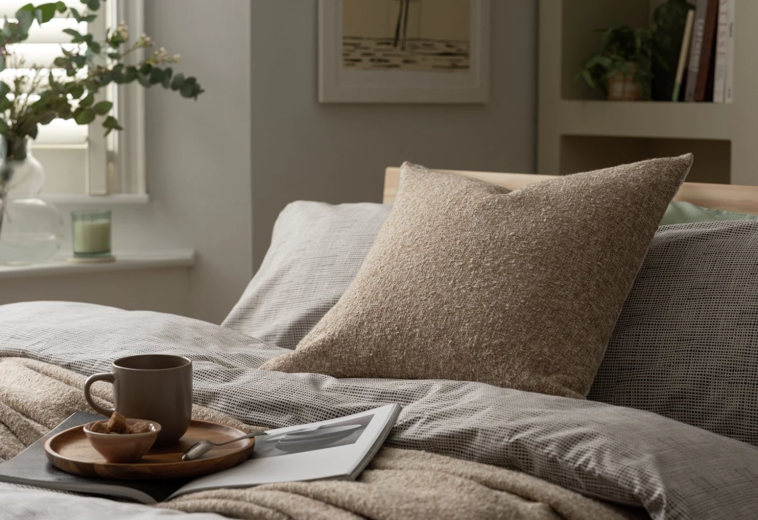 Habitat Boucle Handwoven Cushion - Neutral - 50x50cm - Image 2