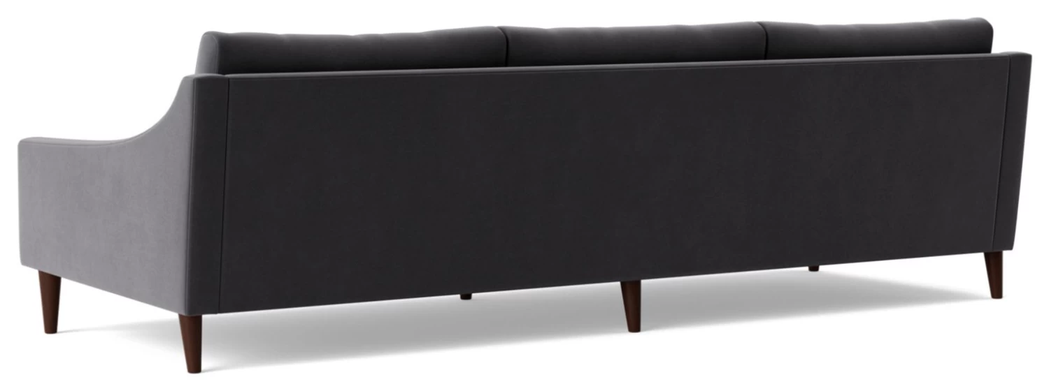 Swoon Turin Velvet 4 Seater Sofa - Granite Grey - Image 7