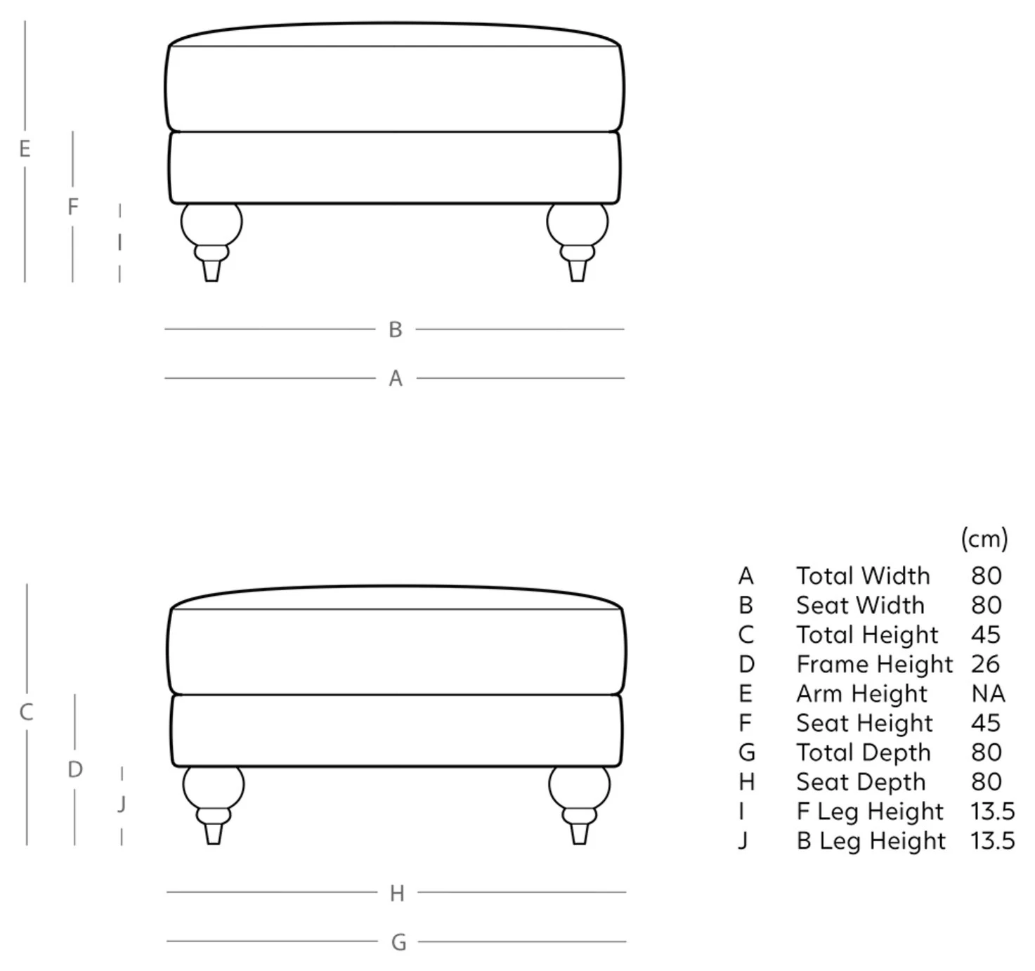 Swoon Winston Velvet Ottoman Footstool - Biscuit - Image 4