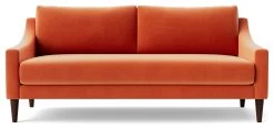 Swoon Turin Velvet 2 Seater Sofa - Burnt Orange