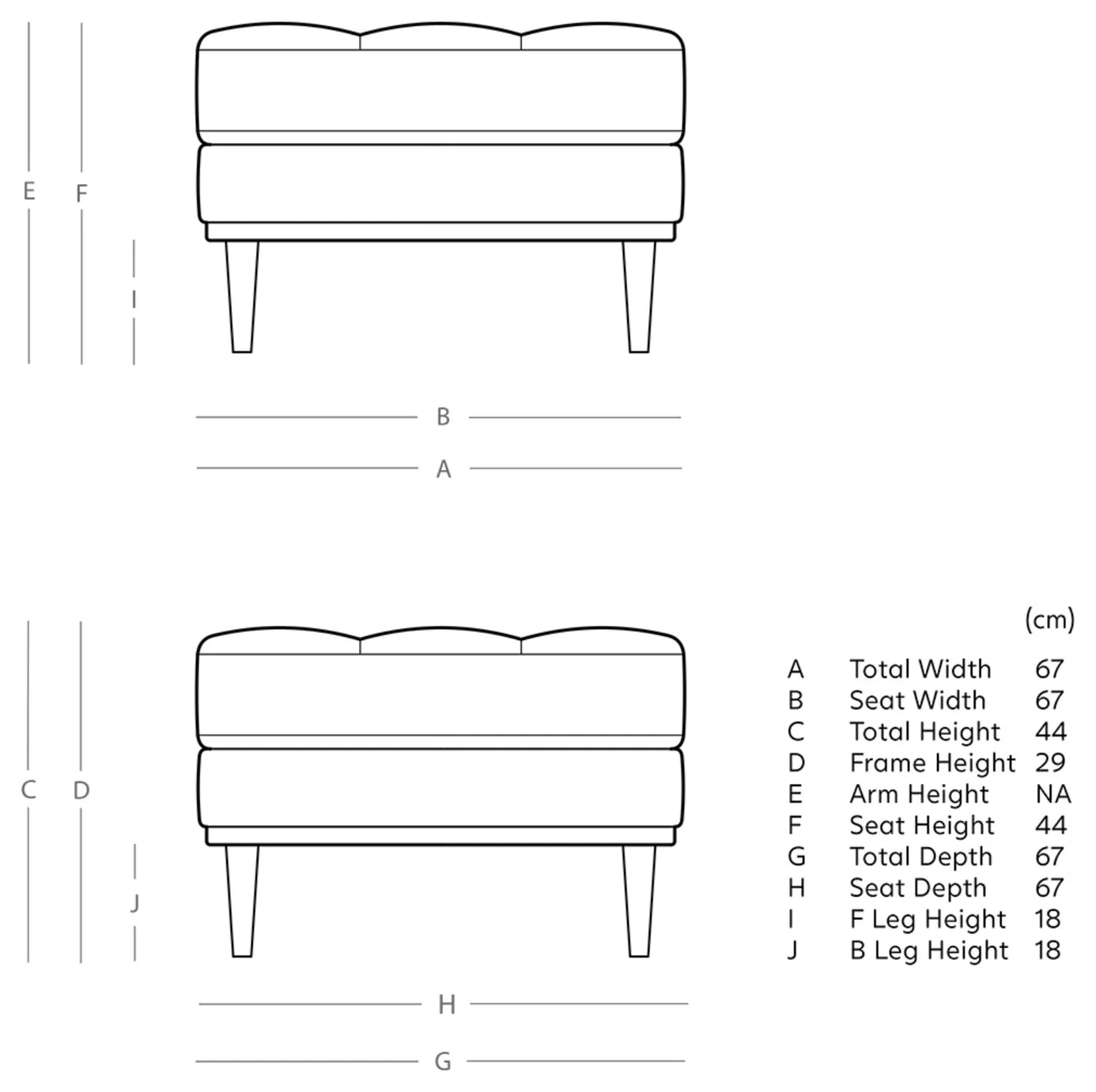 Swoon Berlin Velvet Ottoman Footstool - Fern Green - Image 4