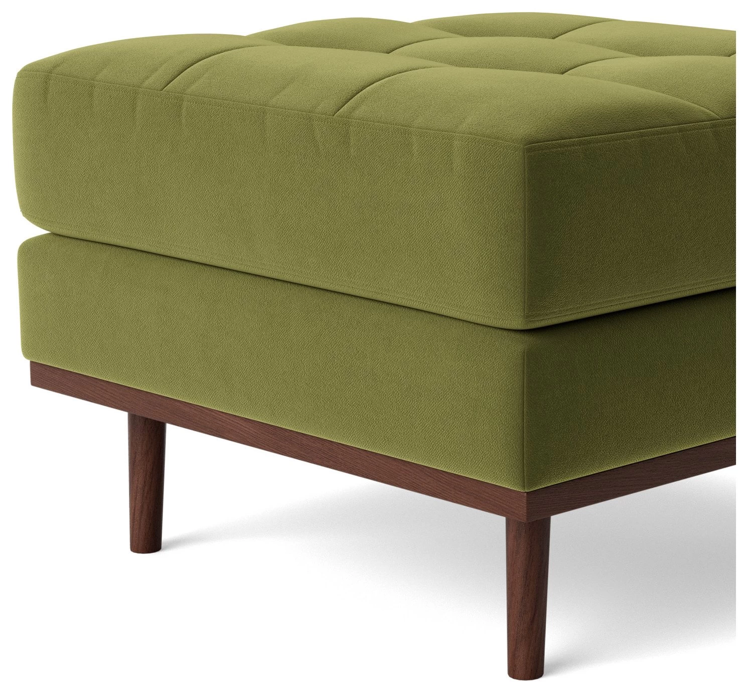 Swoon Berlin Velvet Ottoman Footstool - Fern Green - Image 6