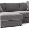 Swoon Althaea Velvet Left Hand Corner Sofa - Silver Grey