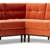 Swoon Berlin Velvet 5 Seater Corner Sofa - Burnt Orange