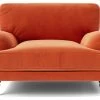 Swoon Charlbury Velvet Cuddle Chair - Burnt Orange