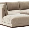 Swoon Denver Velvet Left Hand Corner Sofa - Taupe