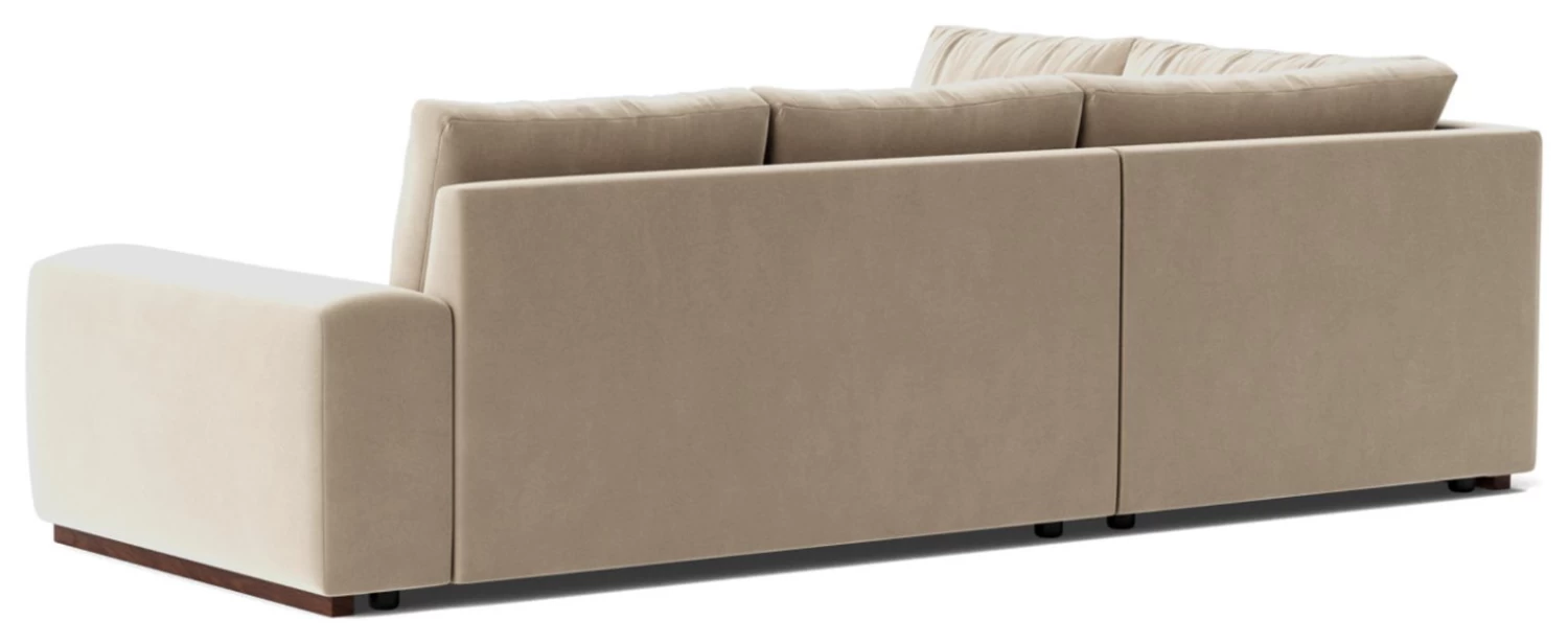 Swoon Denver Velvet Left Hand Corner Sofa - Taupe - Image 8