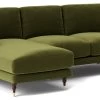 Swoon Charlbury Velvet Left Hand Corner Sofa - Fern Green
