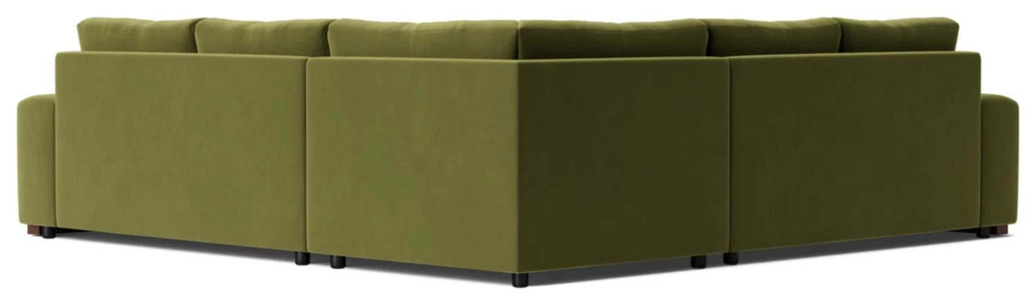 Swoon Denver Velvet 5 Seater Corner Sofa - Fern Green - Image 6