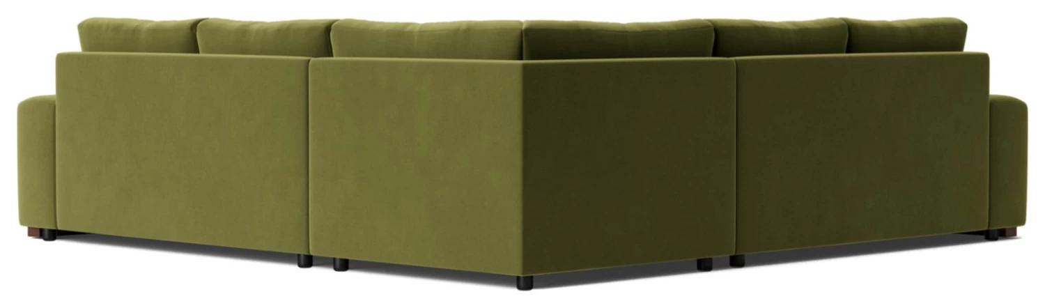 Swoon Denver Velvet 5 Seater Corner Sofa - Fern Green - Image 7