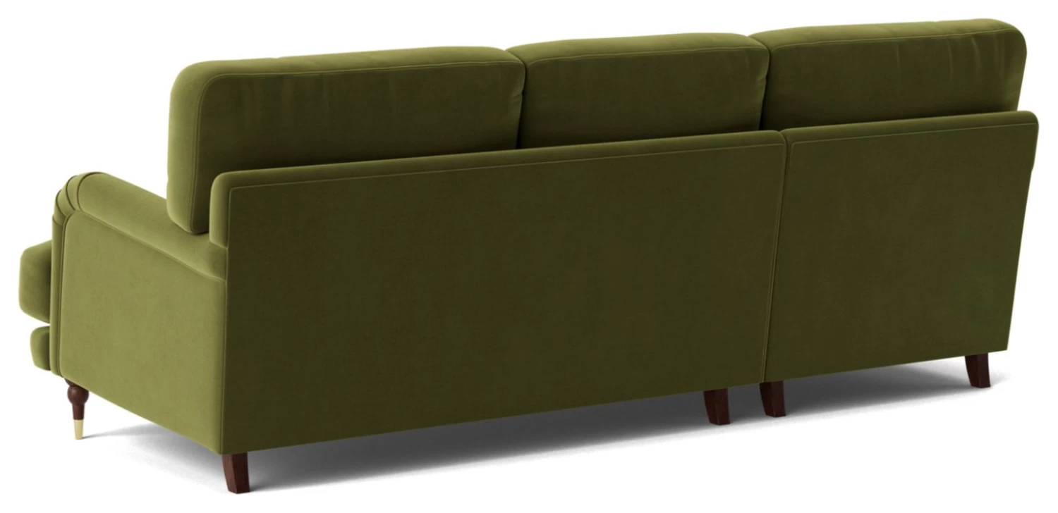 Swoon Charlbury Velvet Right Hand Corner Sofa - Fern Green - Image 7