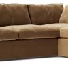 Swoon Seattle Velvet Right Hand Corner Sofa - Biscuit