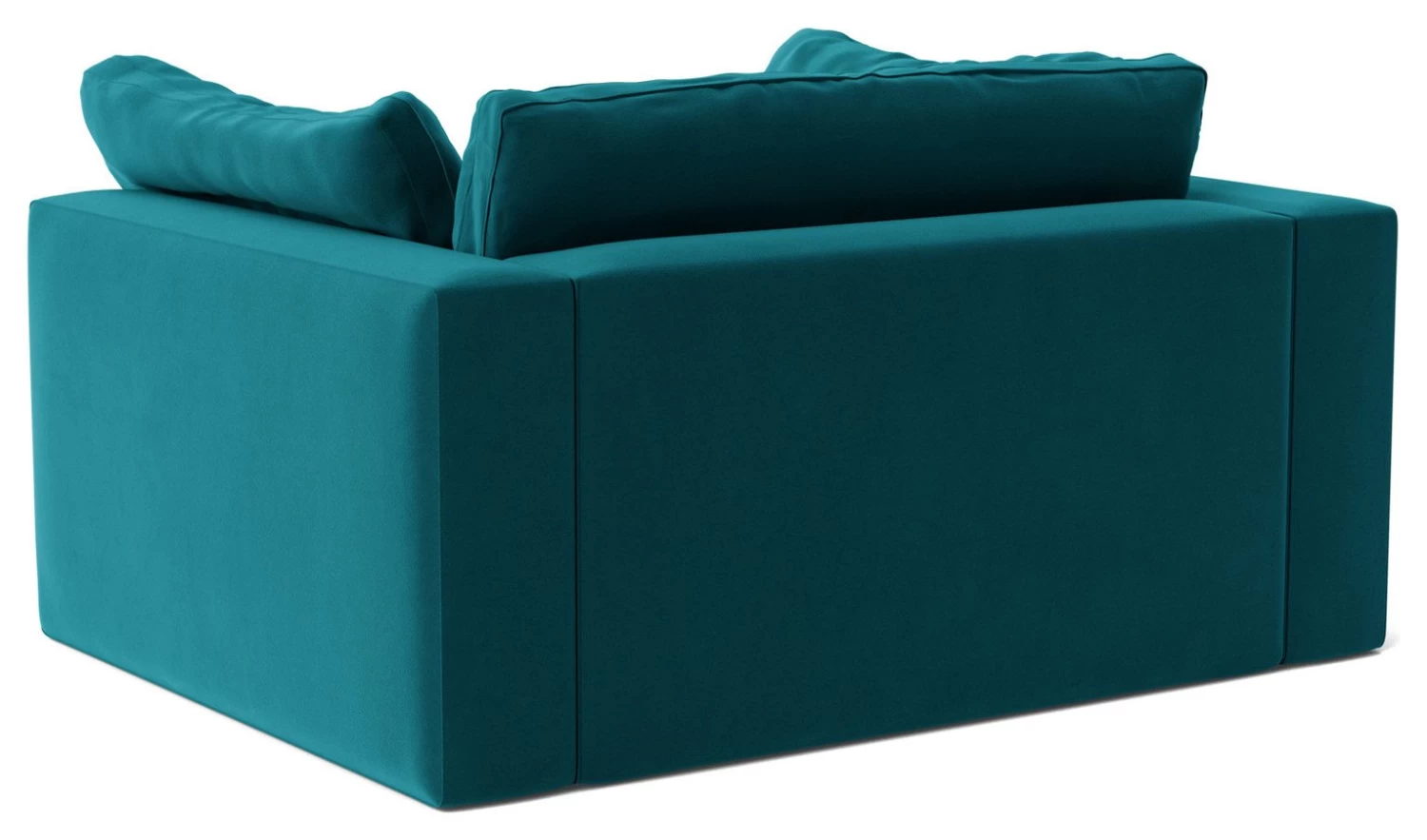 Swoon Seattle Velvet Cuddle Chair - Kingfisher Blue - Image 6