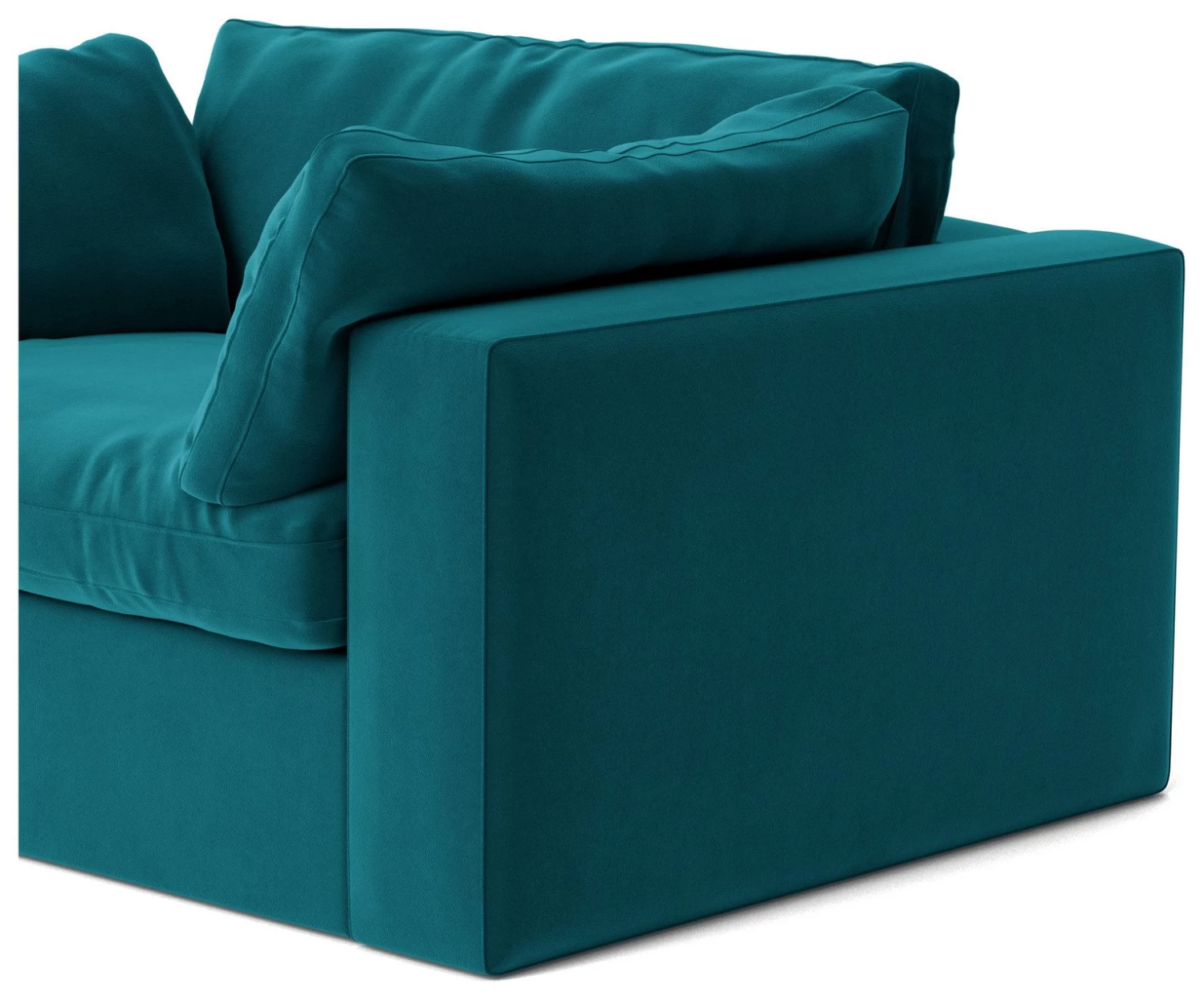 Swoon Seattle Velvet Cuddle Chair - Kingfisher Blue - Image 7