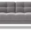 Swoon Landau Velvet 3 Seater Sofa - Silver Grey