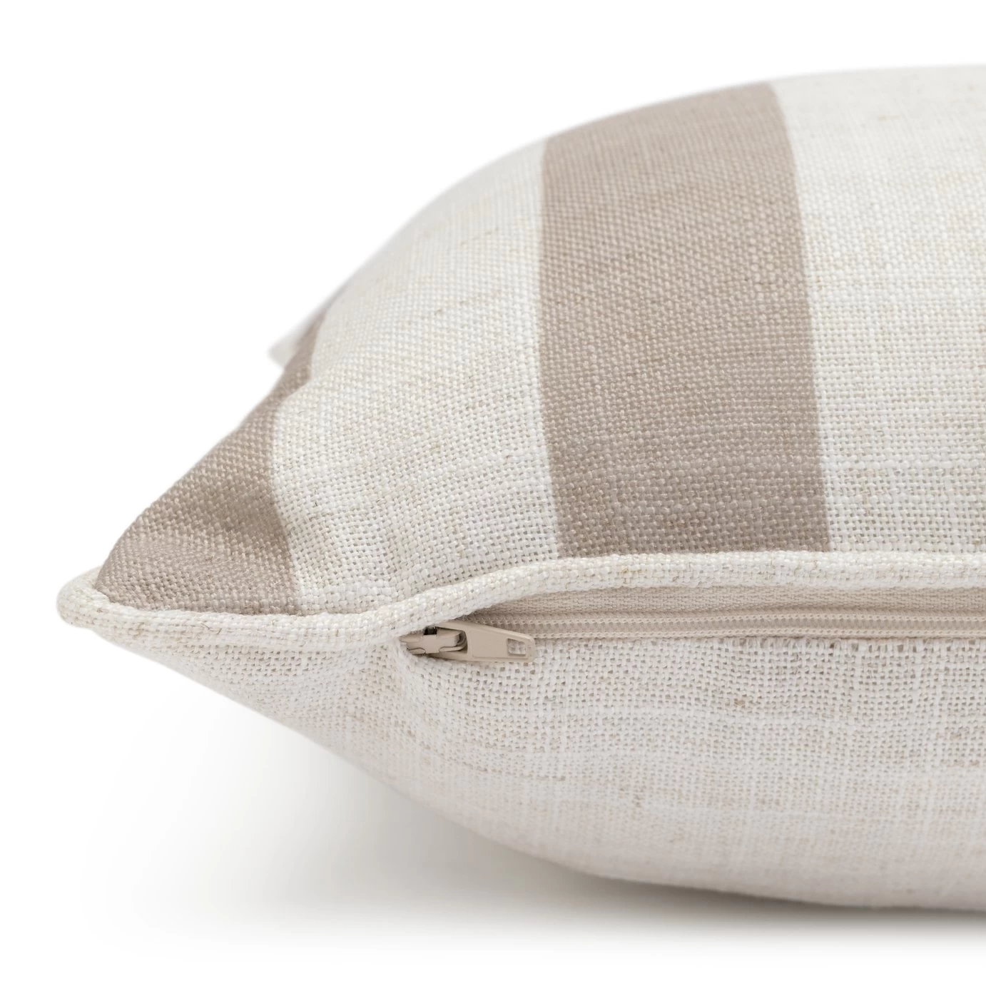 Habitat Striped Cushion - Coffee Cream - 30x50cm - Image 5